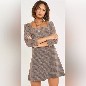 NWT Free People Uptown Girl Plaid Mini Dress